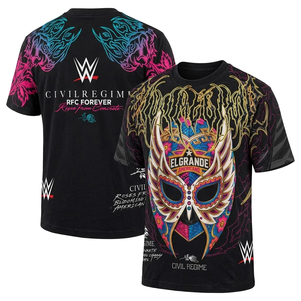 Civil Regime x WWE El Grande Americano Dia De Los Muertos Shirt