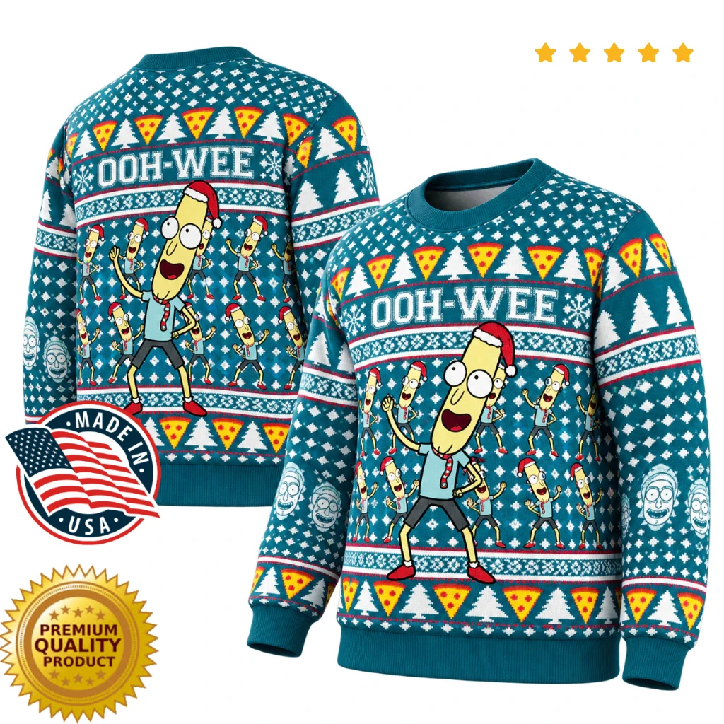Rick And Morty Mr Poopybutthole Ohh Wee Christmas Sweater