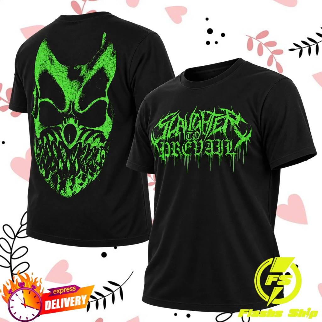 Slaughter To Prevail Halloween Collection Glow In The Dark Mask T-Shirt